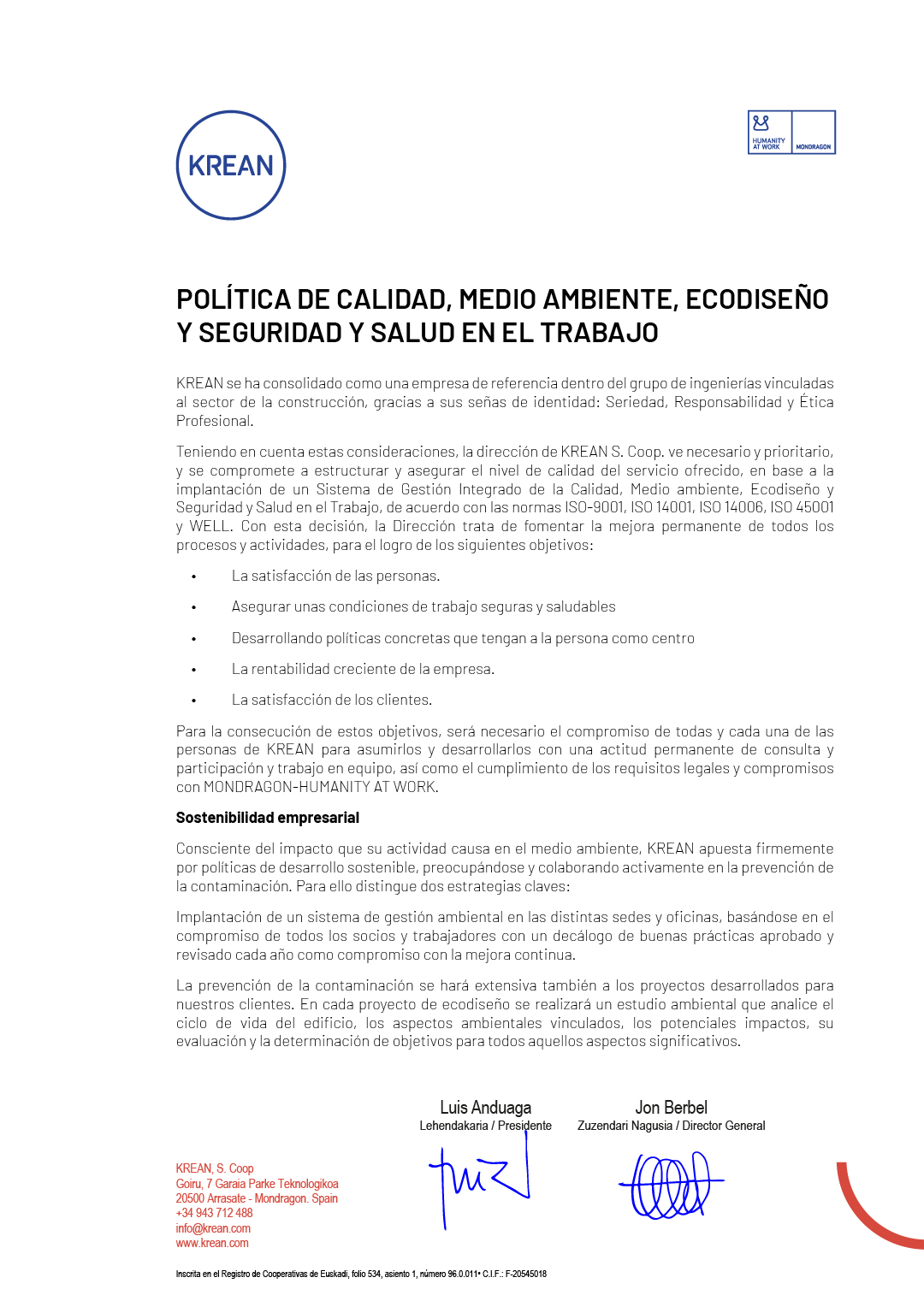 Política de calidad