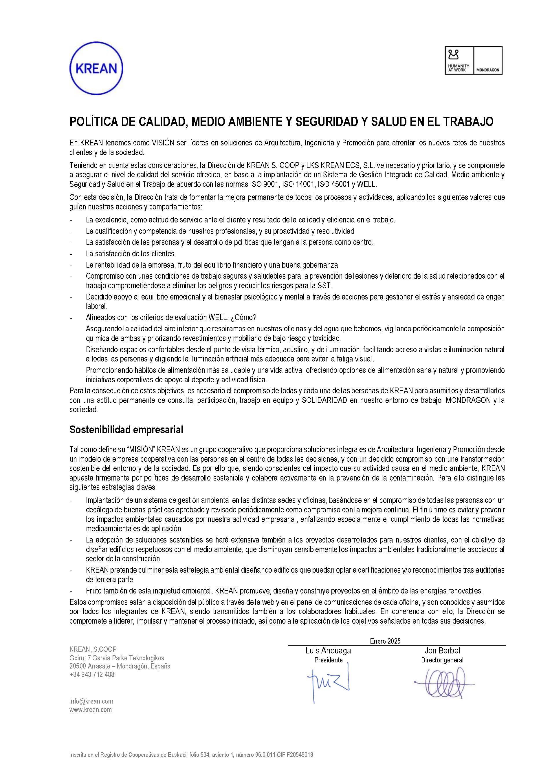 KREAN Calidad