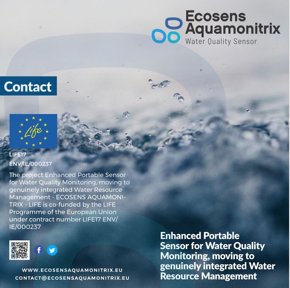 Enhanced Portable Sensor for Water Quality Monitoring, pasando a una gestión de los recursos hídricos realmente integrada - ECOSENS AQUAMONITRIX - LIFE EU