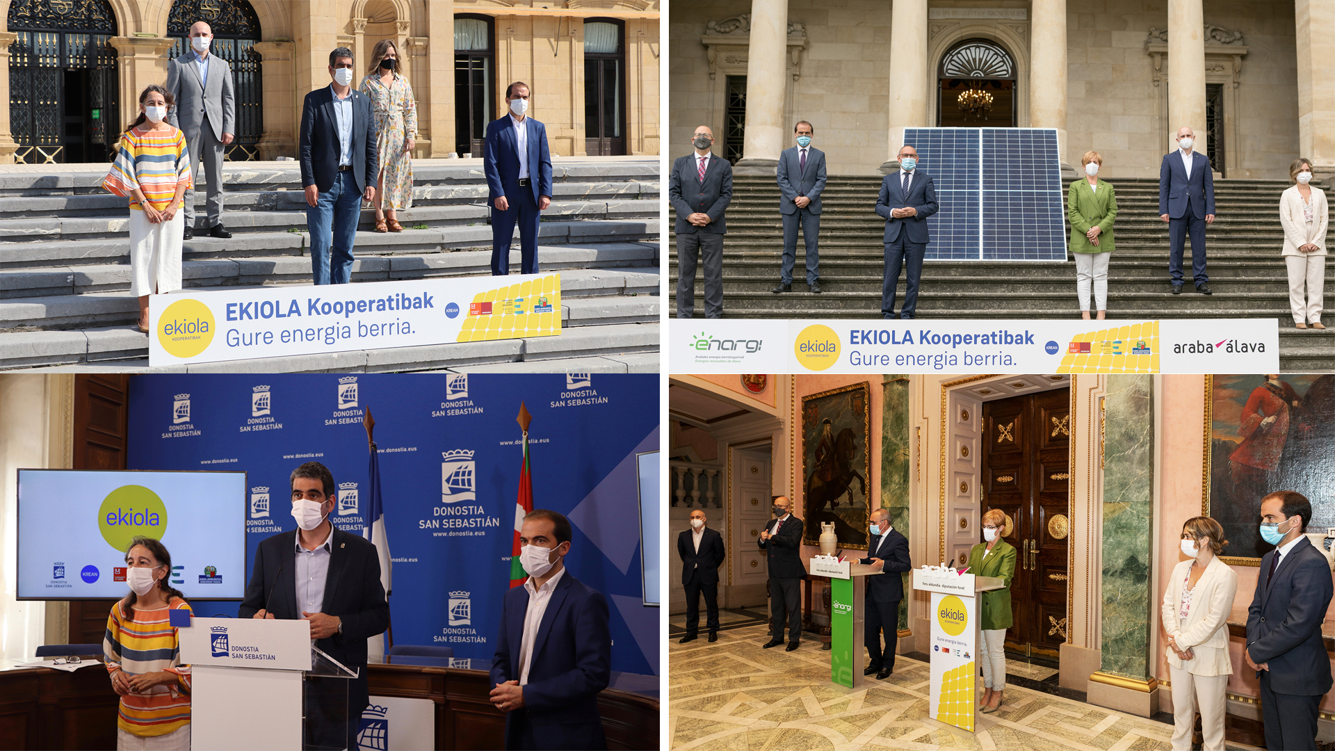 EKIOLA firma sendos acuerdos con el Ayuntamiento de Donostia-San Sebastián y la Diputación Foral de Álava EKIOLA firma sendos acuerdos con el Ayuntamiento de Donostia-San Sebastián y la Diputación Foral de Álava